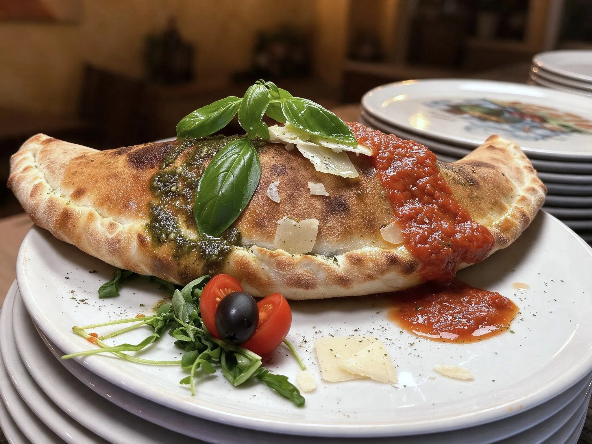 Ofenfrische italienische Spezialitäten im Restaurant Luna Rossa